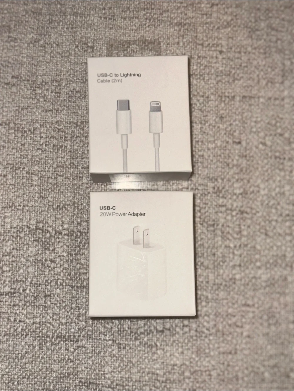 iPhone USB-C to Lightning Cable (2m) and 20W USB-C Power Adapter – White
